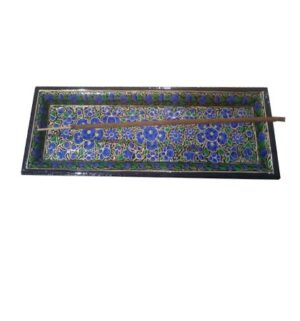 This paper machei incense holder is an artwork of Kashmiri artisans.