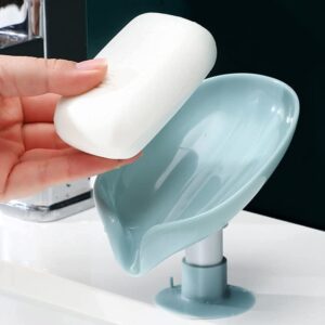 Stewit Soap Holder Leaf-Shape Self Draining Soap Dish Holder