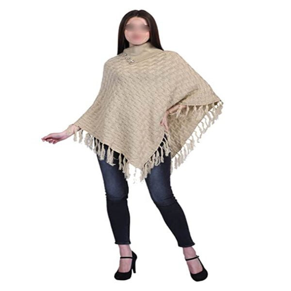 Women Woolen Multicolor Winter wear Cardigans Shrug Poncho